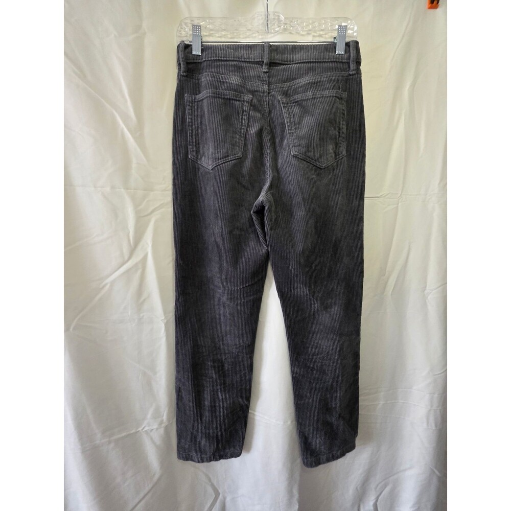 LOFT Corduroy Pants Womens Size 2 26 Gray Straight High Waist - Picture 3 of 5